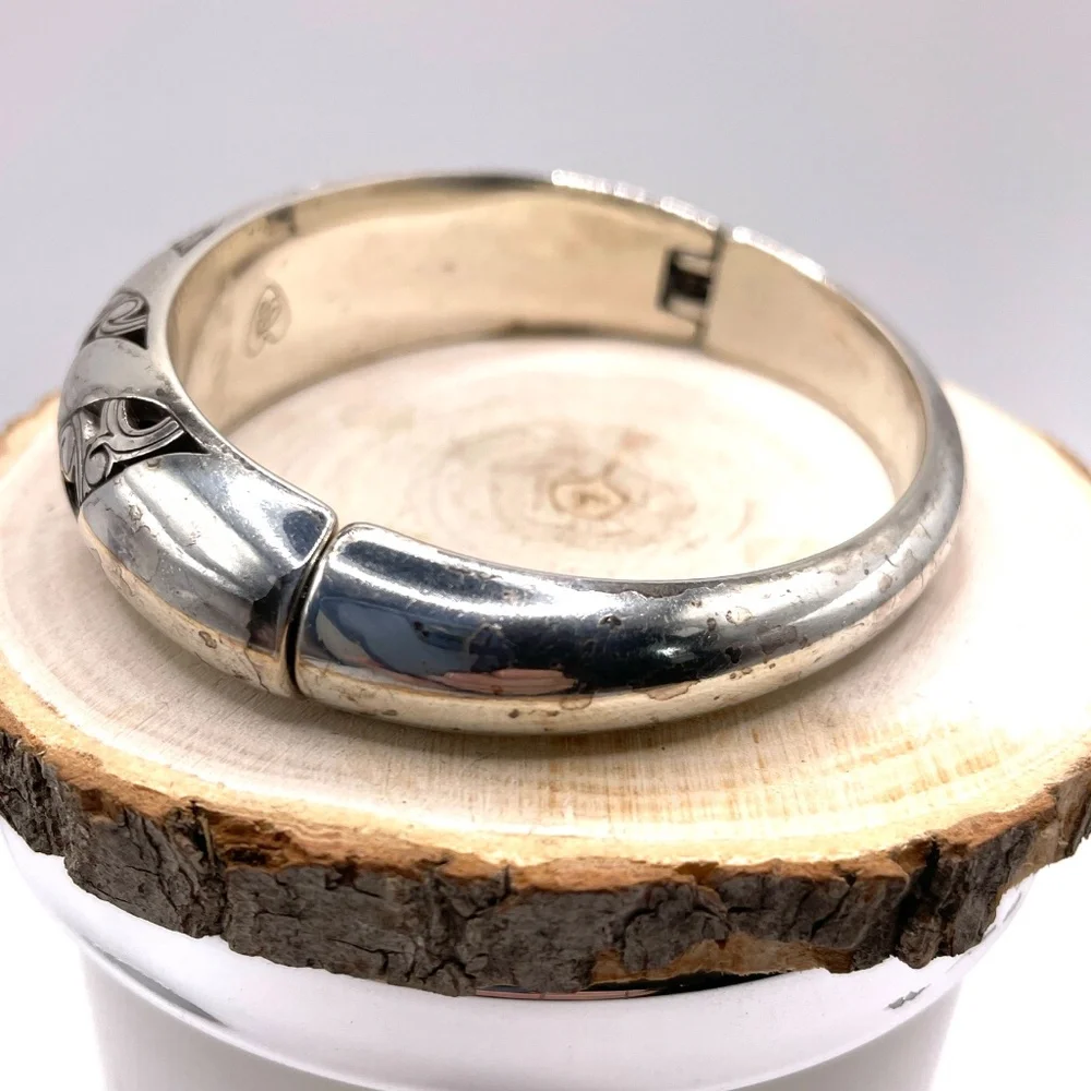 Brighton Kismet Silver Tone Cuff Clamper Bangle Bracelet